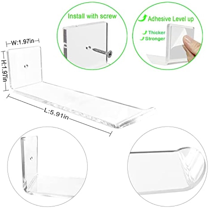 DELIPPLY Acrylic Headband Holder Organizer, Hair Accessories Display Wall Shelves for Girls Women, The Perfect Headband Storage Shelf (Pack of 3) - Image 3